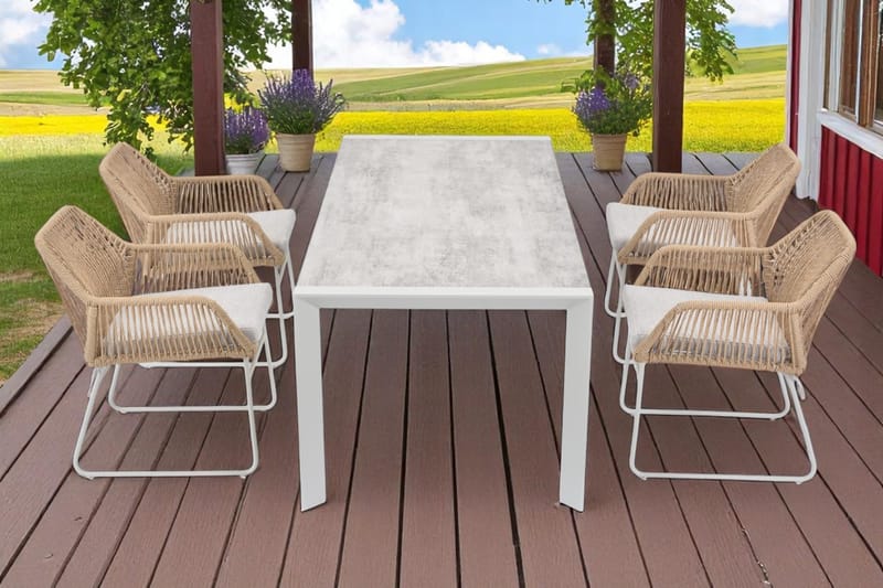 Trädgårdsbord Palermo 200*90 cm - grå/beige - Utemöbler & utemiljö - Utebord & trädgårdsbord - Matbord utomhus