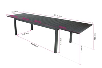 Tunis 205/305x90 rektangulärt förlängningsbart - Utemöbler & utemiljö - Utebord & trädgårdsbord - Matbord utomhus