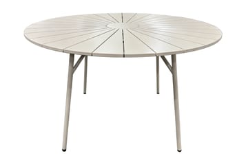 Tunis Matbord utomhus 120cm rund - Beige/Beige - Utemöbler & utemiljö - Utebord & trädgårdsbord - Matbord utomhus