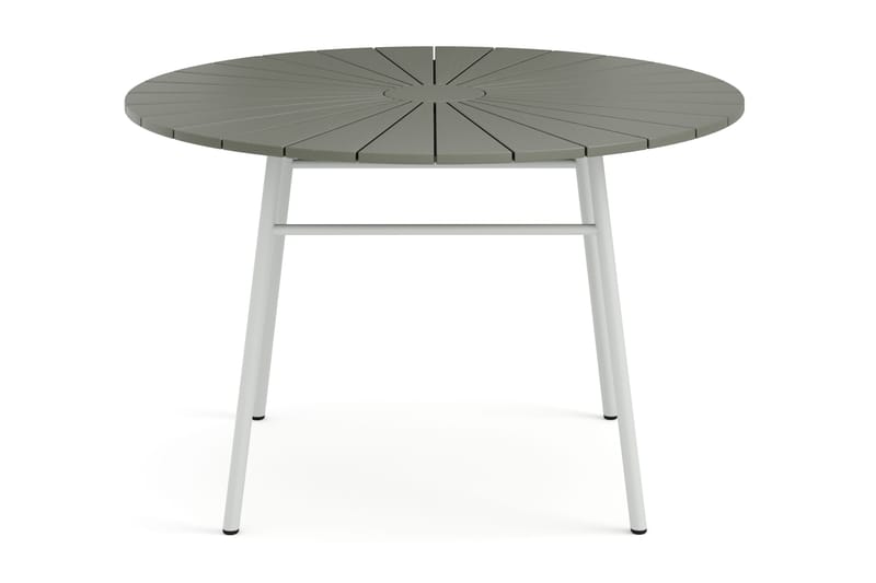 Tunis Matbord utomhus 120cm rund, Vit/Grå