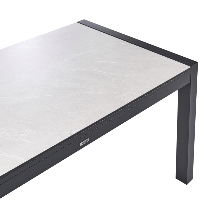 Utdragbart Matbord utomhus Binasco 160/220 cm - Beige/Svart - Utemöbler & utemiljö - Utebord & trädgårdsbord - Matbord utomhus