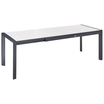 Utdragbart Matbord utomhus Binasco 160/220 cm - Beige/Svart - Utemöbler & utemiljö - Utebord & trädgårdsbord - Matbord utomhus