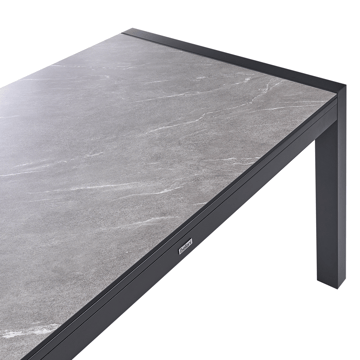 Utdragbart Matbord utomhus Binasco 90x160/220 cm - Grå/Svart - Utemöbler & utemiljö - Utebord & trädgårdsbord - Matbord utomhus