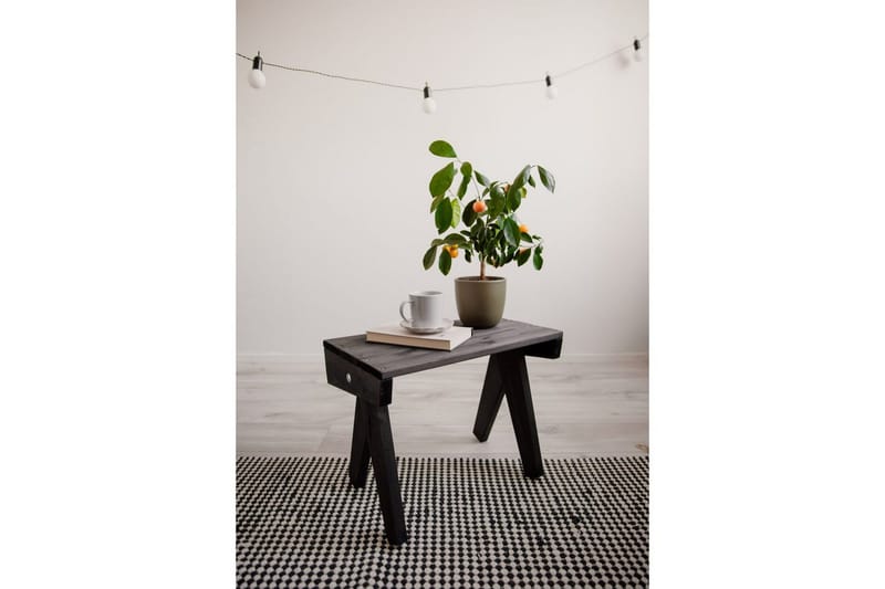 Utebord EcoFurn Granny Furu Oljad Svart, Svart