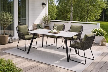 Utebord OPAL rektangulärt 160 cm - grå - Utemöbler & utemiljö - Utebord & trädgårdsbord - Matbord utomhus