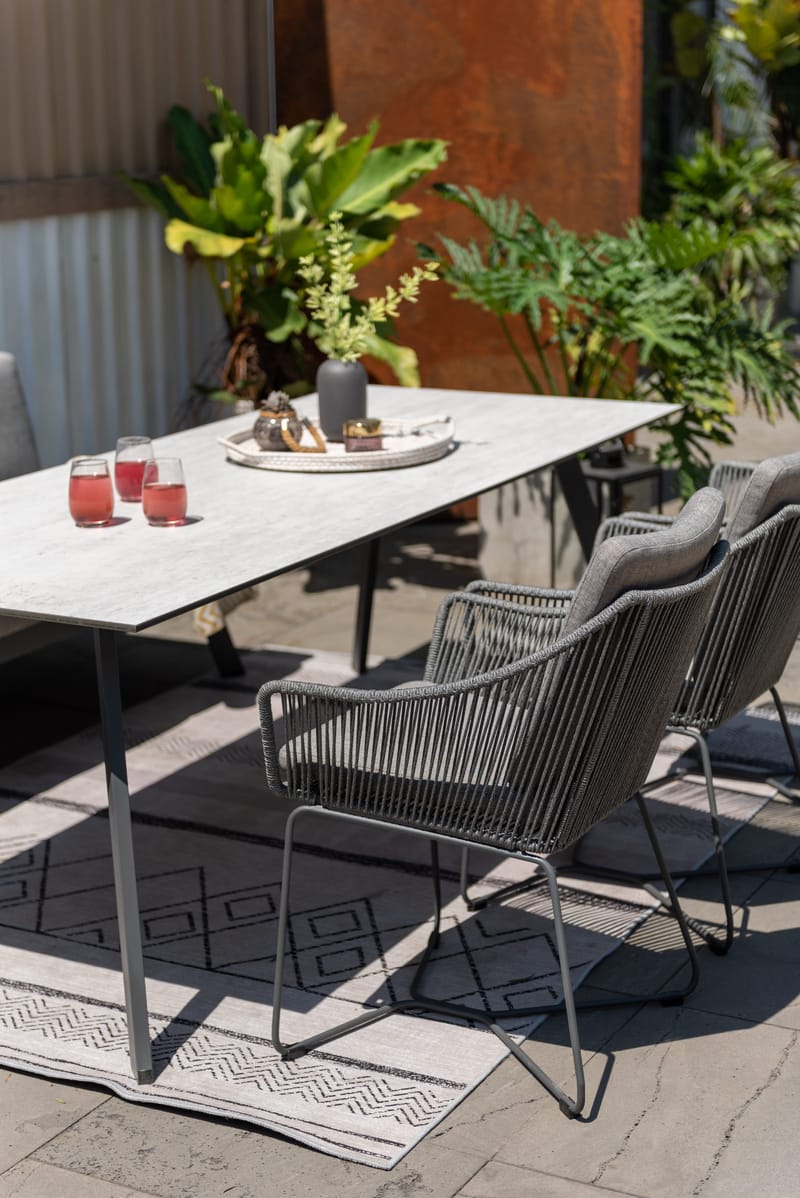 Utebord OPAL rektangulärt 220 cm - grå - Utemöbler & utemiljö - Utebord & trädgårdsbord - Matbord utomhus