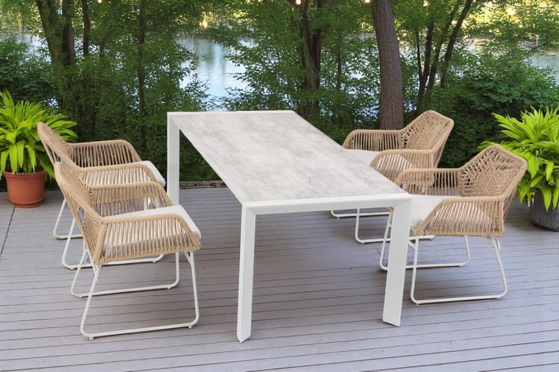 Utebord Palermo, utdragbart 200-300*100 cm - beige - Utemöbler & utemiljö - Utebord & trädgårdsbord - Matbord utomhus