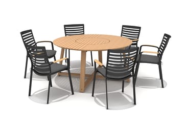 Utomhusbord Agate rund Ø 150 cm - trä - Utemöbler & utemiljö - Utebord & trädgårdsbord - Matbord utomhus