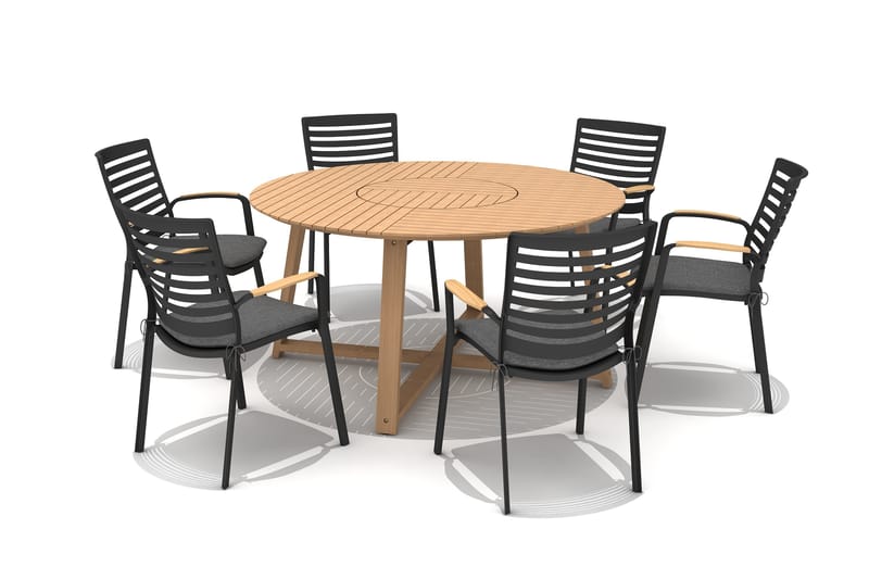 Utomhusbord Agate rund Ø 150 cm - trä - Utemöbler & utemiljö - Utebord & trädgårdsbord - Matbord utomhus