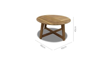 Utomhusbord Agate runt soffbord Ø 90 cm - trä - Utemöbler & utemiljö - Utebord & trädgårdsbord - Loungebord & soffbord utomhus