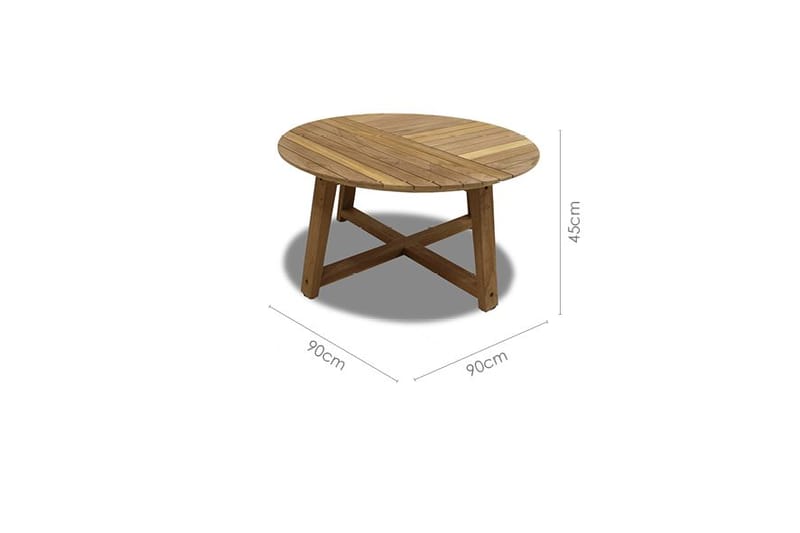 Utomhusbord Agate runt soffbord Ø 90 cm - trä - Utemöbler & utemiljö - Utebord & trädgårdsbord - Loungebord & soffbord utomhus