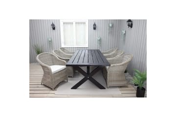 Utomhusbord Oxford 220 Svart - Svart - Utemöbler & utemiljö - Utebord & trädgårdsbord - Matbord utomhus