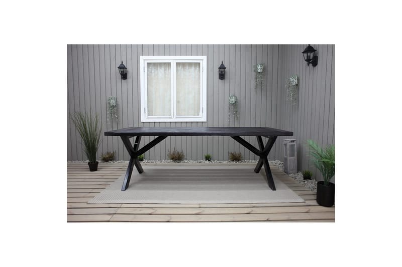 Utomhusbord Oxford 220 Svart - Svart - Utemöbler & utemiljö - Utebord & trädgårdsbord - Matbord utomhus
