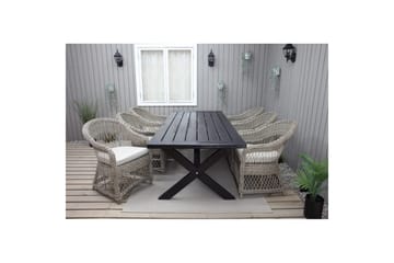 Utomhusbord Oxford 220 Svart - Svart - Utemöbler & utemiljö - Utebord & trädgårdsbord - Matbord utomhus