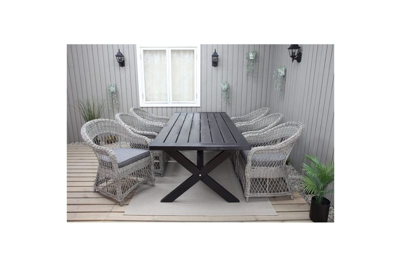 Utomhusbord Oxford 220 Svart - Svart - Utemöbler & utemiljö - Utebord & trädgårdsbord - Matbord utomhus