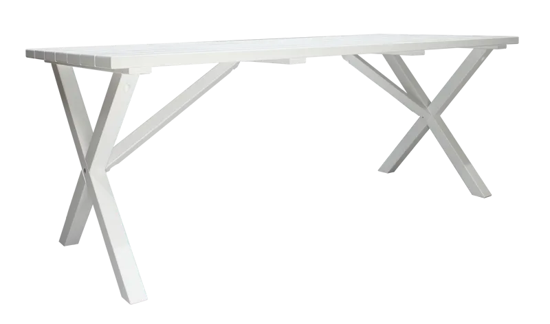 Utomhusbord Scottsdale rektangulär Vit 190 cm - Vit - Utemöbler & utemiljö - Utebord & trädgårdsbord - Matbord utomhus
