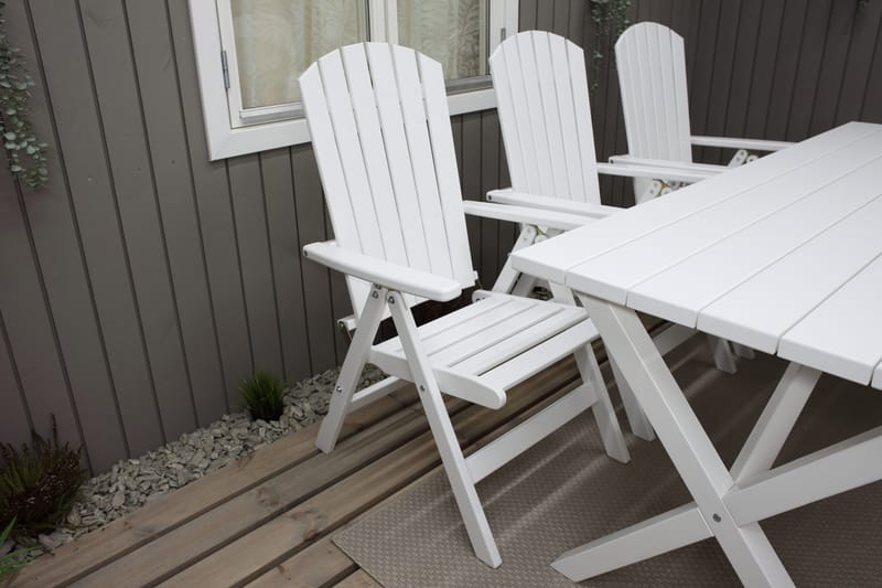 Utomhusbord Scottsdale rektangulär Vit 190 cm - Vit - Utemöbler & utemiljö - Utebord & trädgårdsbord - Matbord utomhus