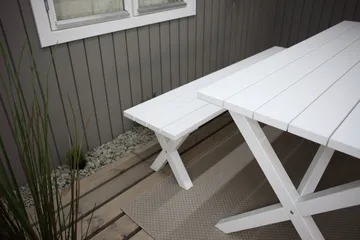 Utomhusbord Scottsdale rektangulär Vit 190 cm - Vit - Utemöbler & utemiljö - Utebord & trädgårdsbord - Matbord utomhus