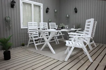 Utomhusbord Scottsdale rektangulär Vit 190 cm - Vit - Utemöbler & utemiljö - Utebord & trädgårdsbord - Matbord utomhus