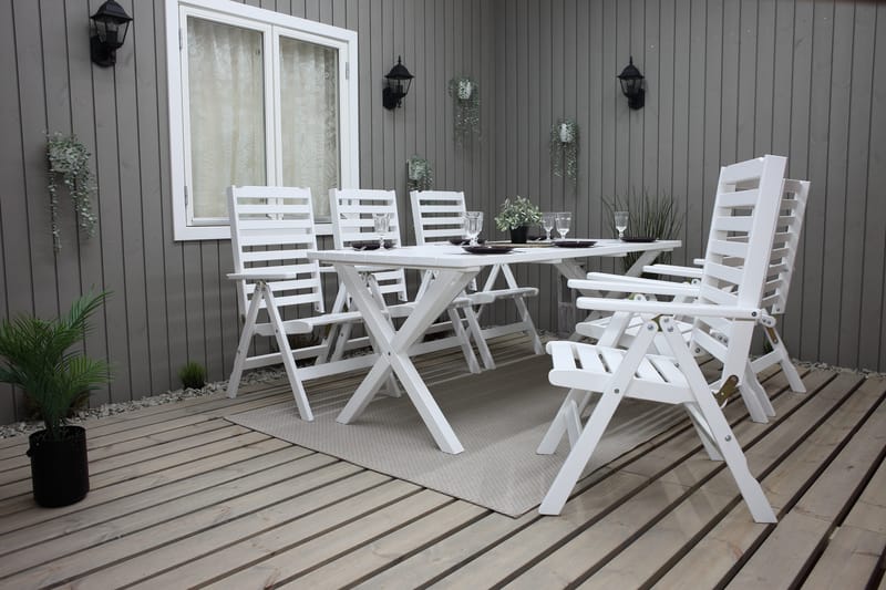 Utomhusbord Scottsdale rektangulär Vit 190 cm - Vit - Utemöbler & utemiljö - Utebord & trädgårdsbord - Matbord utomhus