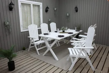 Utomhusbord Scottsdale rektangulär Vit 190 cm - Vit - Utemöbler & utemiljö - Utebord & trädgårdsbord - Matbord utomhus