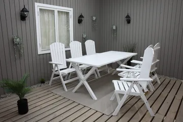 Utomhusbord Scottsdale rektangulär Vit 190 cm - Vit - Utemöbler & utemiljö - Utebord & trädgårdsbord - Matbord utomhus