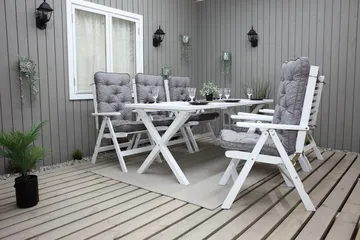 Utomhusbord Scottsdale rektangulär Vit 190 cm - Vit - Utemöbler & utemiljö - Utebord & trädgårdsbord - Matbord utomhus