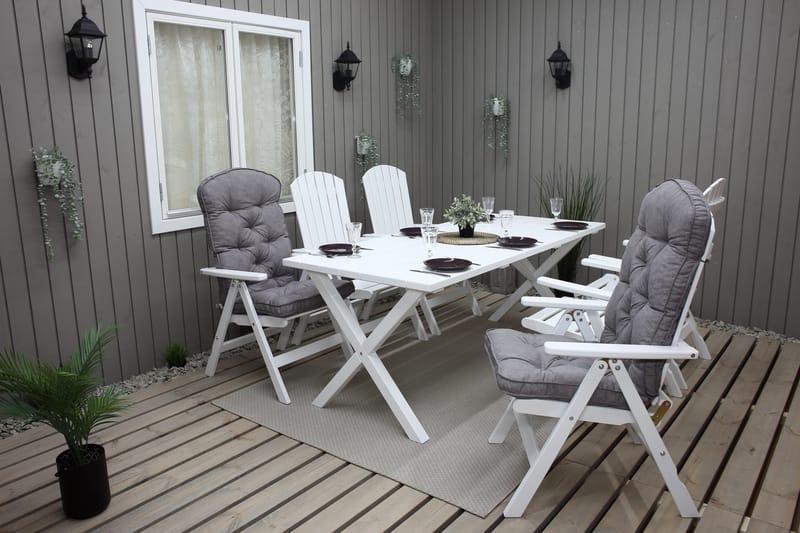 Utomhusbord Scottsdale rektangulär Vit 190 cm - Vit - Utemöbler & utemiljö - Utebord & trädgårdsbord - Matbord utomhus