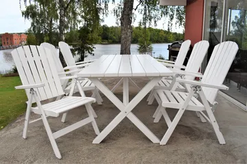 Utomhusbord Scottsdale rektangulär Vit 190 cm - Vit - Utemöbler & utemiljö - Utebord & trädgårdsbord - Matbord utomhus