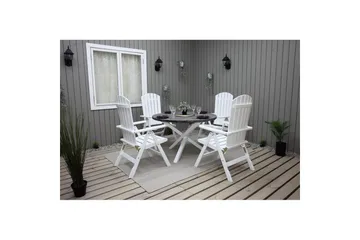 Utomhusbord Scottsdale Runt - Shabby Chic Grå med Vita ben - Utemöbler & utemiljö - Utebord & trädgårdsbord - Matbord utomhus