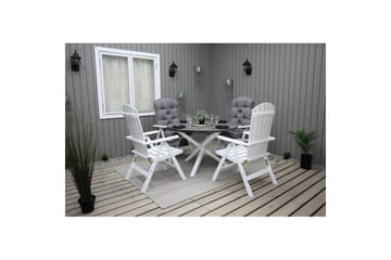 Utomhusbord Scottsdale Runt - Shabby Chic Grå med Vita ben - Utemöbler & utemiljö - Utebord & trädgårdsbord - Matbord utomhus