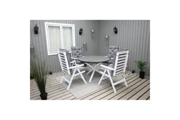 Utomhusbord Scottsdale Runt - Shabby Chic Grå med Vita ben - Utemöbler & utemiljö - Utebord & trädgårdsbord - Matbord utomhus