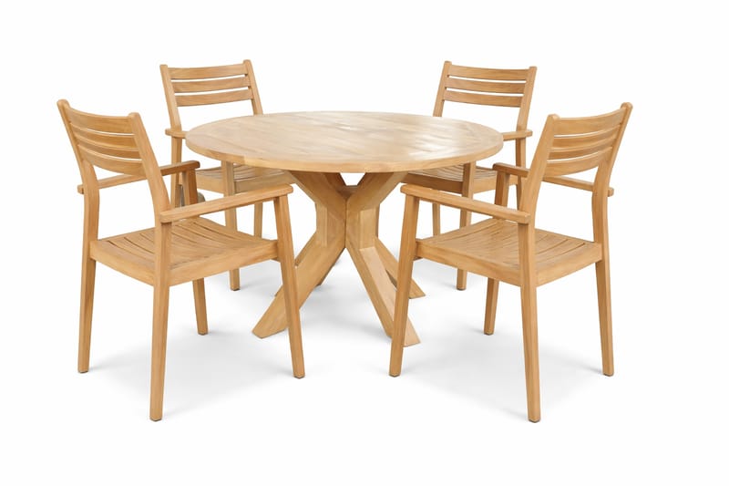 Utomhusbord Toscana bord Ø140 cm - trä - Utemöbler & utemiljö - Utebord & trädgårdsbord - Matbord utomhus