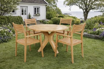 Utomhusbord Toscana bord Ø140 cm - trä - Utemöbler & utemiljö - Utebord & trädgårdsbord - Matbord utomhus