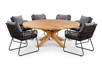 Utomhusbord Toscana bord Ø180 cm - naturligt färgad - Utemöbler & utemiljö - Utebord & trädgårdsbord - Matbord utomhus