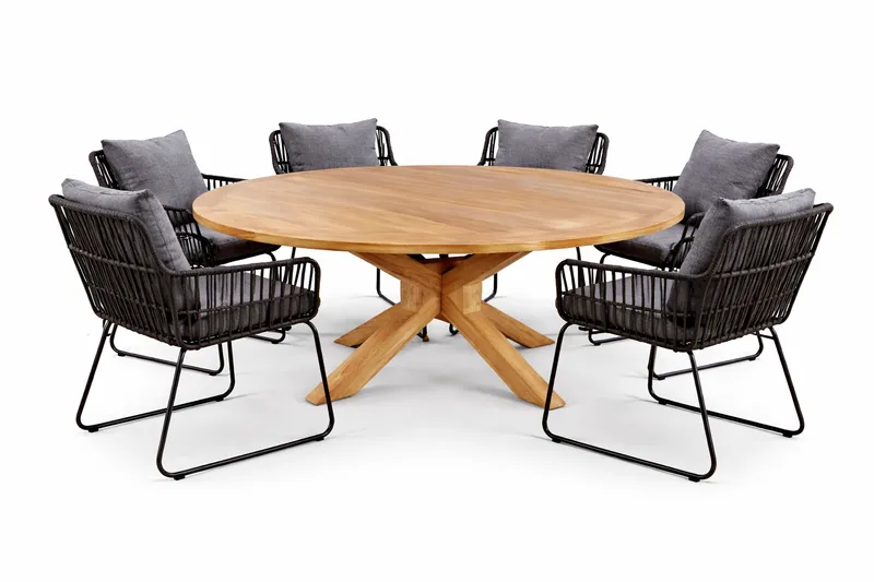 Utomhusbord Toscana bord Ø180 cm - naturligt färgad - Utemöbler & utemiljö - Utebord & trädgårdsbord - Matbord utomhus