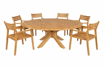 Utomhusbord Toscana bord Ø180 cm - naturligt färgad - Utemöbler & utemiljö - Utebord & trädgårdsbord - Matbord utomhus