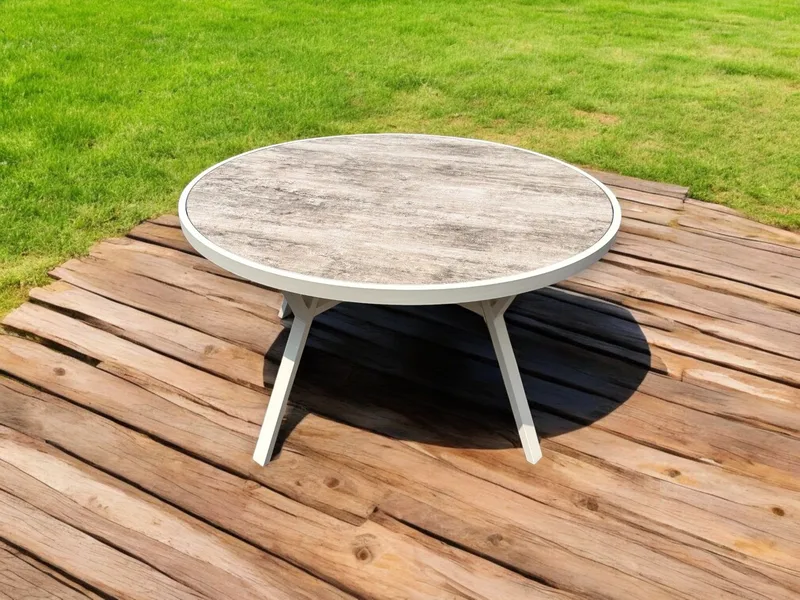 Utomhusbord Palermo rund Ø130 cm - grå/beige - Utemöbler & utemiljö - Utebord & trädgårdsbord - Matbord utomhus