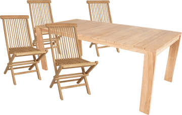 Utomhusbord Palu matbord 210*90 cm - naturlig färg - Utemöbler & utemiljö - Utebord & trädgårdsbord - Matbord utomhus