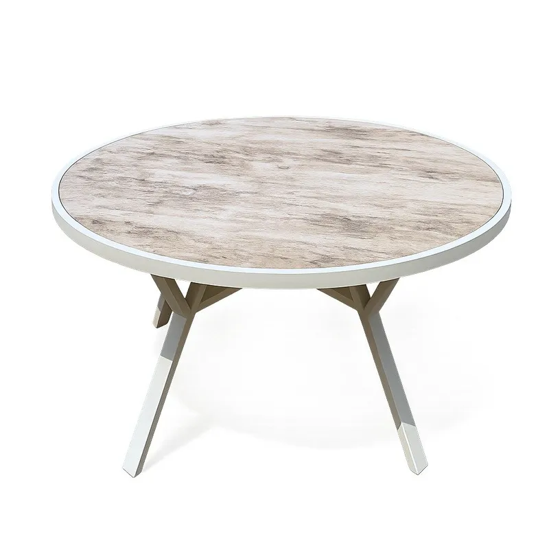 Utomhusbord Palermo rund Ø130 cm - grå/beige - Utemöbler & utemiljö - Utebord & trädgårdsbord - Matbord utomhus