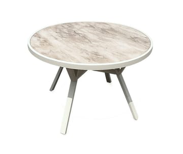 Utomhusbord Palermo rund Ø110 cm - grå/beige - Utemöbler & utemiljö - Utebord & trädgårdsbord - Matbord utomhus