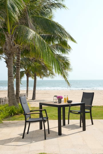 Utomhusbord Panama 90 cm - trä/svart - Utemöbler & utemiljö - Utebord & trädgårdsbord - Matbord utomhus