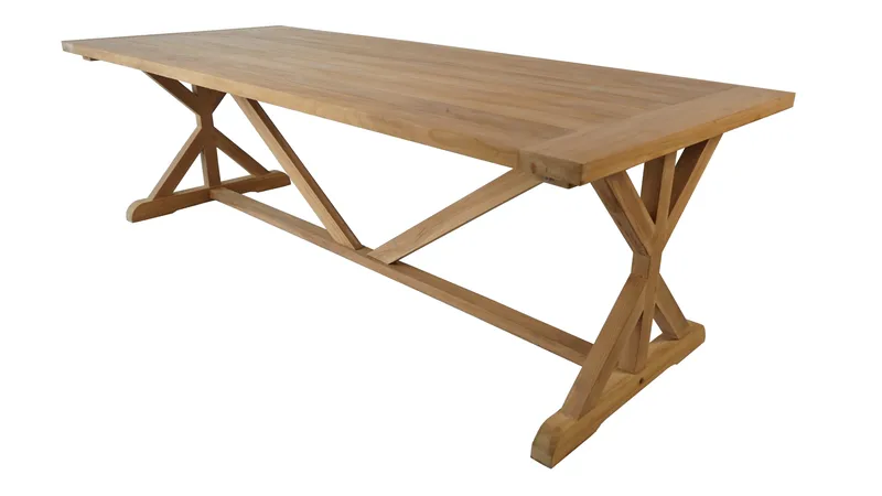 Utomhusbord Prato bord med X-ben 240*100 cm, trä