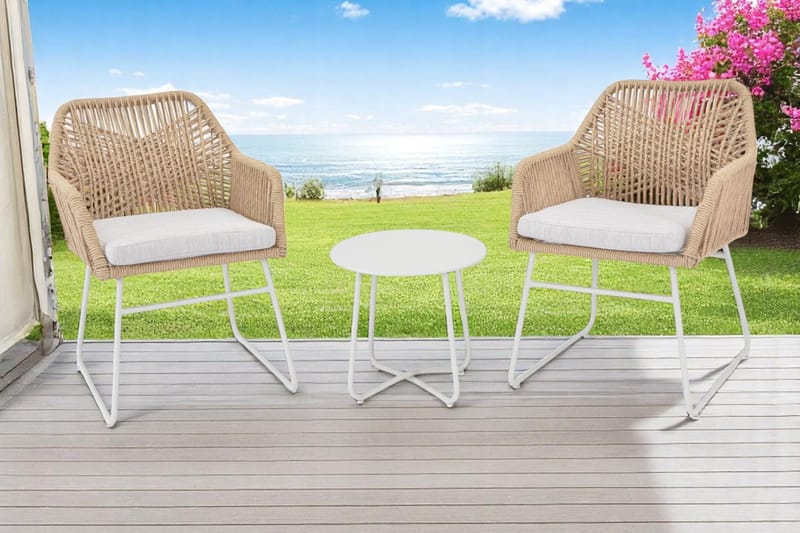 Utomhussidobord Seville rund Ø45 cm - Korallsand - Utemöbler & utemiljö - Utebord & trädgårdsbord - Sidobord utomhus