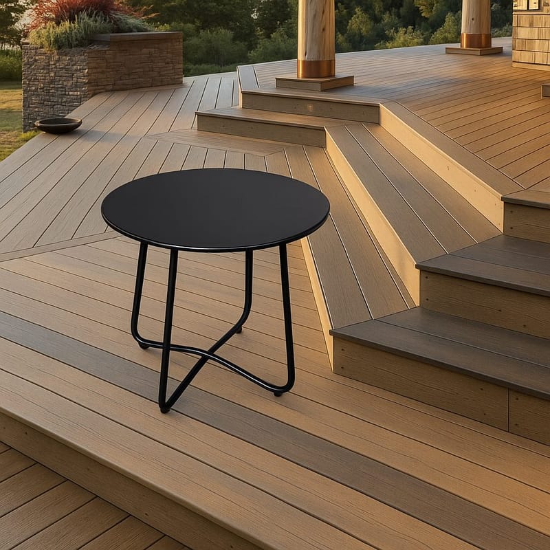 Utomhussidobord Seville rund Ø45 cm - Svart - Utemöbler & utemiljö - Utebord & trädgårdsbord - Sidobord utomhus