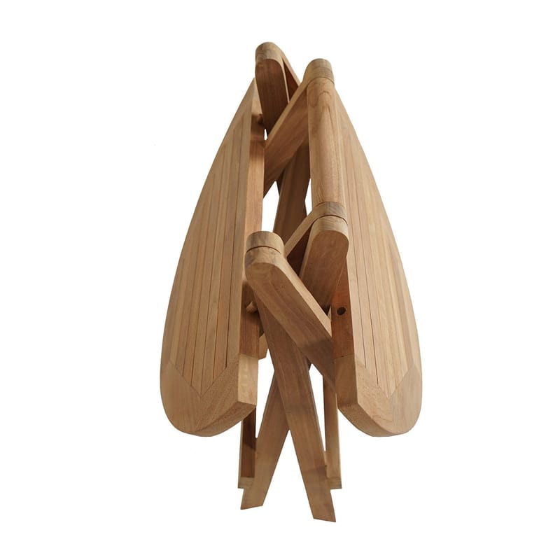 Utomhussidobord Tropea fällbart sidobord Ø50 cm - trä - Utemöbler & utemiljö - Utebord & trädgårdsbord - Sidobord utomhus