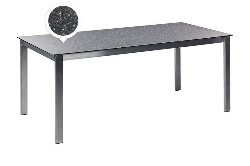 Zervo Matbord Utomhus 180x90 cm - Svart/Silver - Utemöbler & utemiljö - Utebord & trädgårdsbord - Matbord utomhus