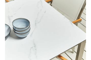 Zervo Matbord Utomhus 180x90 cm - Vit/Silver - Utemöbler & utemiljö - Utebord & trädgårdsbord - Matbord utomhus