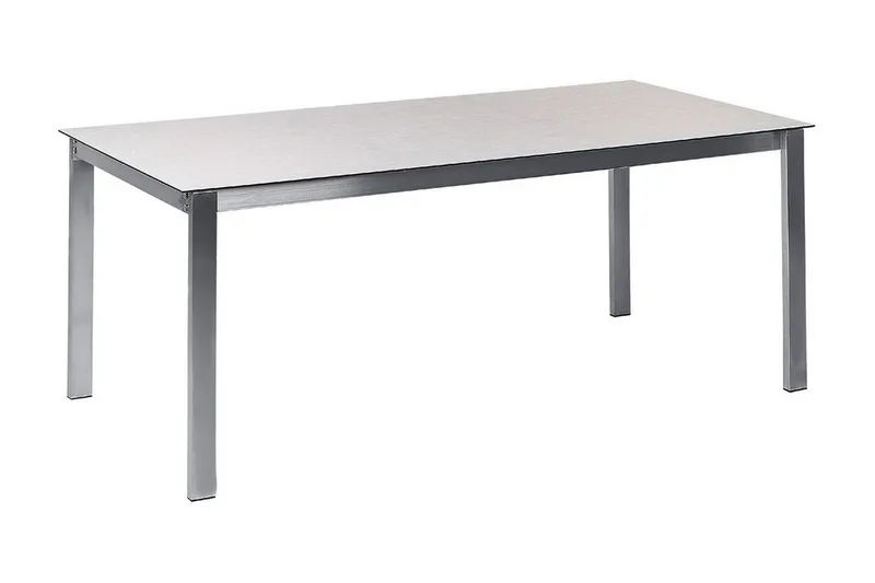 Zervo Matbord Utomhus 180x90 cm, Vit/Silver