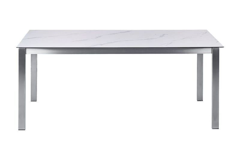 Zervo Matbord Utomhus 180x90 cm - Vit/Silver - Utemöbler & utemiljö - Utebord & trädgårdsbord - Matbord utomhus